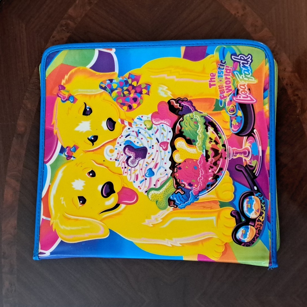 Vintage rare Lisa Frank full-size 3 ring binder feat. Casey and Candy